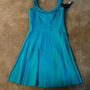 Nine West spring dress in aqua size 10.  NWT.